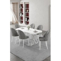 Комплект для столовой Hanah Home Kaye White Grey