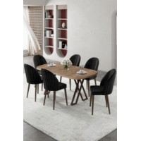 Комплект для столовой Hanah Home Kaye Atlantic Pine Black