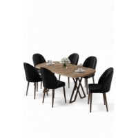 Комплект для столовой Hanah Home Kaye Atlantic Pine Black фото №2 — интернет-магазин Desire.md