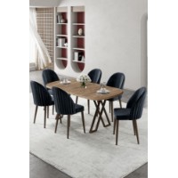 Комплект для столовой Hanah Home Kaye Atlantic Pine Anthracite