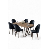 Комплект для столовой Hanah Home Kaye Atlantic Pine Anthracite фото №2 — интернет-магазин Desire.md