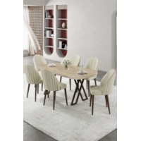 Комплект для столовой Hanah Home Kaye Travertine Cream