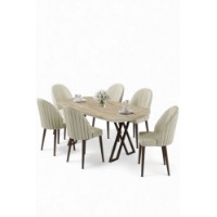 Комплект для столовой Hanah Home Kaye Travertine Cream фото №2 — интернет-магазин Desire.md