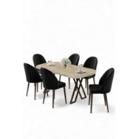 Set mobilă pentru bucătărie Hanah Home Kaye Travertine Black imaginea #2 — magazin online Desire.md