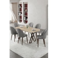 Комплект для столовой Hanah Home Kaye Travertine Grey