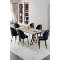 Комплект для столовой Hanah Home Kaye Travertine Anthracite