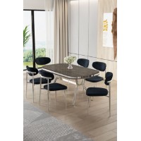 Комплект для столовой Hanah Home Olya Anthracite Chrome