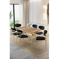 Комплект для столовой Hanah Home Olya Oak Gold Anthracite