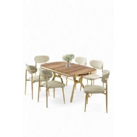 Set mobilă pentru bucătărie Hanah Home Olya Oak Gold Cream imaginea #2 — magazin online Desire.md