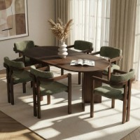 Set mobilă pentru bucătărie Hanah Home Meridia 6 Milano Walnut Dark Walnut Green