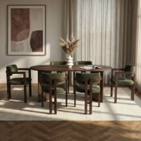Set mobilă pentru bucătărie Hanah Home Meridia 6 Milano Walnut Dark Walnut Green imaginea #2 — magazin online Desire.md