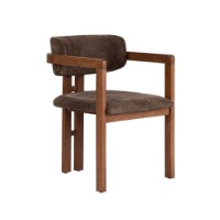 Комплект для столовой Hanah Home Meridia 6 Travertine Walnut Brown фото №5 — интернет-магазин Desire.md