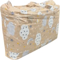 Protectie laterala pentru patut Holala Kids Pro Cappuccino Clouds 120x60cm imaginea #2 — magazin online Desire.md