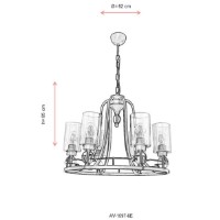 Люстра Opviq AV-1597-6E фото №5 — интернет-магазин Desire.md