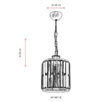 Люстра Opviq AV-1667-1E фото №3 — интернет-магазин Desire.md