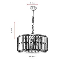Люстра Opviq AV-1667-3E фото №5 — интернет-магазин Desire.md