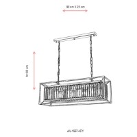 Люстра Opviq AV-1667-4EY фото №3 — интернет-магазин Desire.md