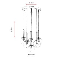 Люстра Opviq AV-1781-6KT фото №4 — интернет-магазин Desire.md