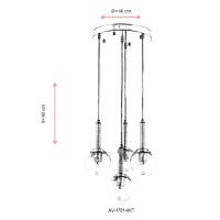 Люстра Opviq AV-1781-4KT фото №4 — интернет-магазин Desire.md