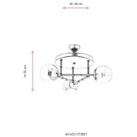Люстра Opviq AV-4331-3T-BSY фото №3 — интернет-магазин Desire.md