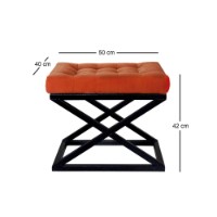 Fotoliu moale Atelier Del Sofa Capraz Black Orange imaginea #2 — magazin online Desire.md