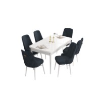 Комплект для столовой Hanah Home Are White Anthracite фото №2 — интернет-магазин Desire.md