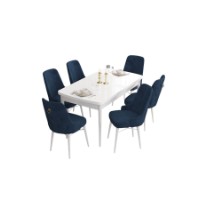 Комплект для столовой Hanah Home Are White Navy Blue фото №2 — интернет-магазин Desire.md