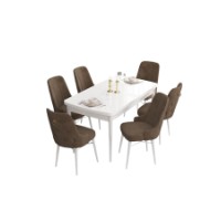 Комплект для столовой Hanah Home Are White Brown фото №2 — интернет-магазин Desire.md
