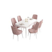 Комплект для столовой Hanah Home Are White Pink фото №2 — интернет-магазин Desire.md