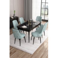 Комплект для столовой Hanah Home Are Black Marble Sea Green