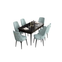 Комплект для столовой Hanah Home Are Black Marble Sea Green фото №2 — интернет-магазин Desire.md