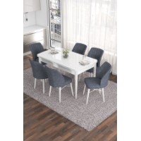 Комплект для столовой Hanah Home Eva White Fume
