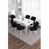 Комплект для столовой Hanah Home Eva White Black