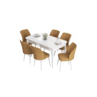 Комплект для столовой Hanah Home Eva White Cappuccino фото №2 — интернет-магазин Desire.md
