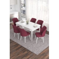 Комплект для столовой Hanah Home Eva White Burgundy