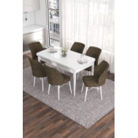 Комплект для столовой Hanah Home Eva White Brown