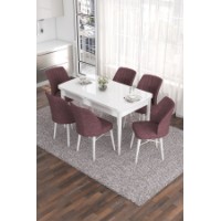 Комплект для столовой Hanah Home Eva White Dusty Rose