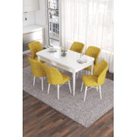 Комплект для столовой Hanah Home Eva White Mustard