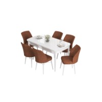 Комплект для столовой Hanah Home Eva White Tile Red фото №2 — интернет-магазин Desire.md