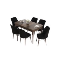 Комплект для столовой Hanah Home Eva Baroque Black фото №2 — интернет-магазин Desire.md