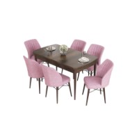 Комплект для столовой Hanah Home Eva Baroque Pink фото №2 — интернет-магазин Desire.md