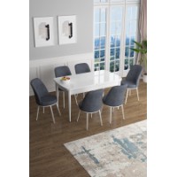 Комплект для столовой Hanah Home Han White Fume