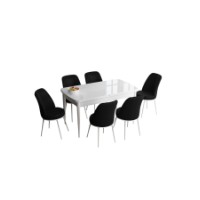 Комплект для столовой Hanah Home Han White Black фото №2 — интернет-магазин Desire.md