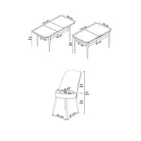 Комплект для столовой Hanah Home Han White Black фото №3 — интернет-магазин Desire.md