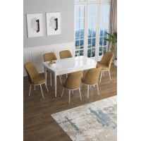 Комплект для столовой Hanah Home Han White Cappuccino