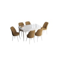 Комплект для столовой Hanah Home Han White Cappuccino фото №2 — интернет-магазин Desire.md