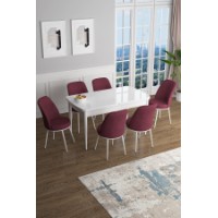 Комплект для столовой Hanah Home Han White Burgundy