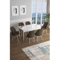 Комплект для столовой Hanah Home Han White Brown