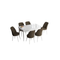 Комплект для столовой Hanah Home Han White Brown фото №2 — интернет-магазин Desire.md