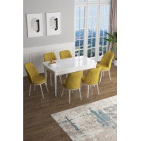 Комплект для столовой Hanah Home Han White Mustard